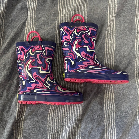 Western Chief Other - Western Chief Swirl Pattern Kids Boots - Pink and Blue Size 13 Rain Boots